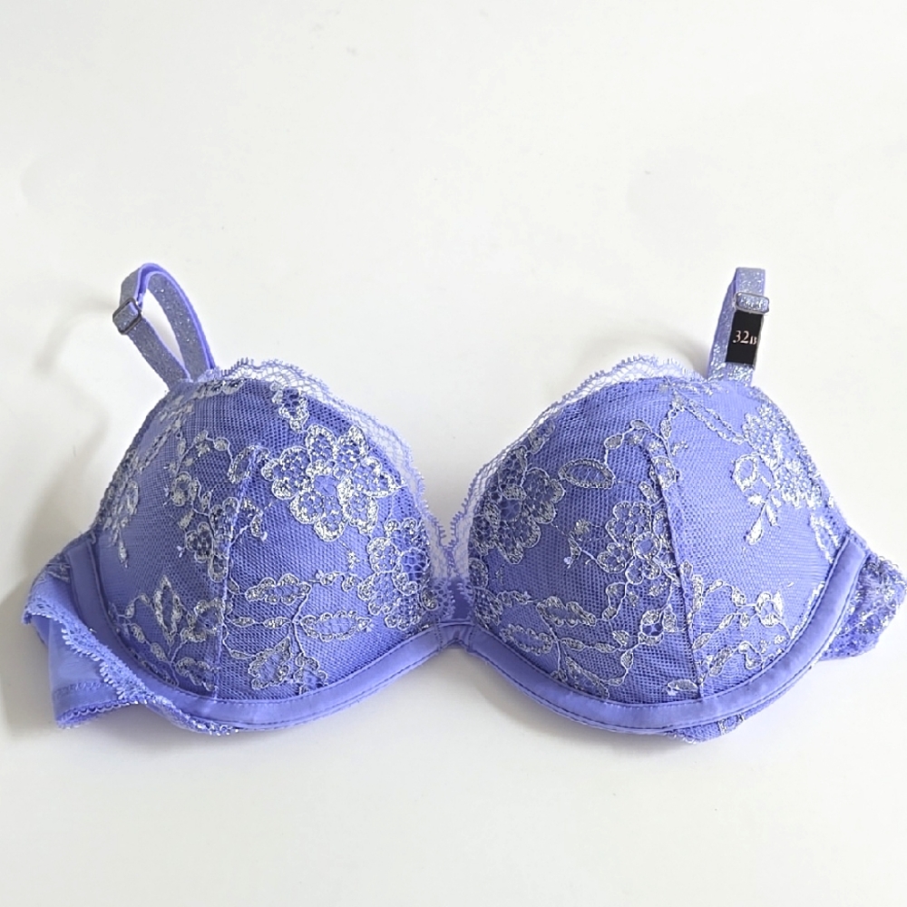 NEW Victoria's Secret Dream Angels Bra 32b - Purple With Silver - Fashion Show
